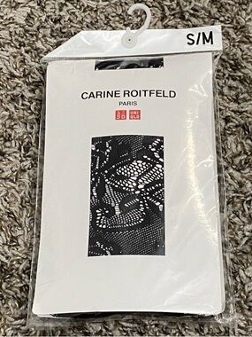 Uniqlo Carine Roitfeld Paris Stockings Black S/M Fishnet Tights NEW